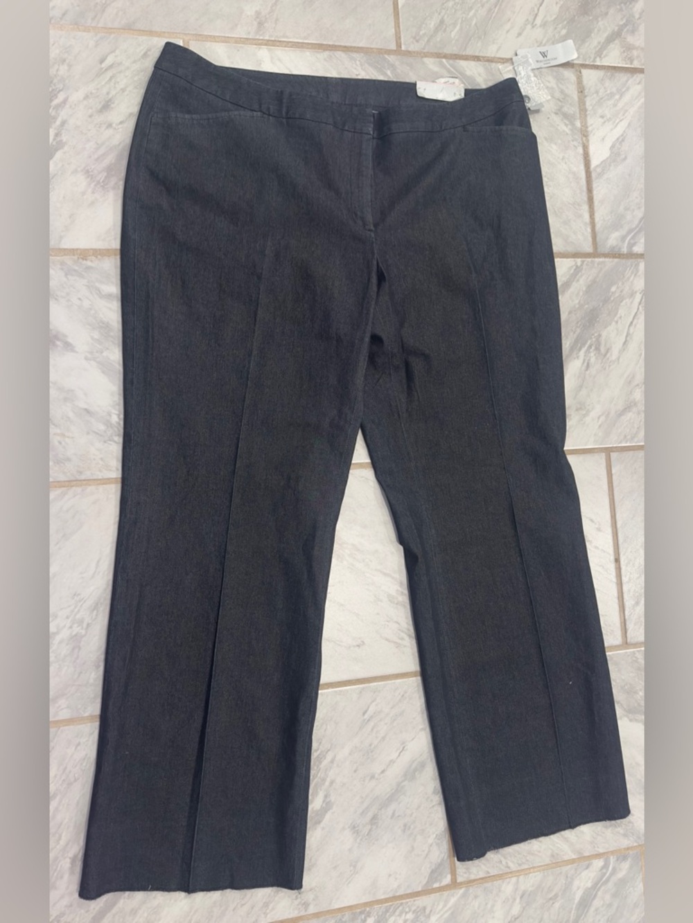 NWT Worthington Womens Denim Wide Leg Trouser Pants Size 20W